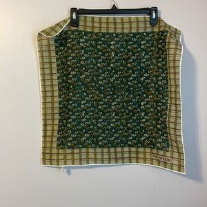 The Studio for Robinson and Golluber Vintage Plaid Floral Square Scarf